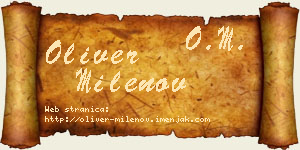 Oliver Milenov vizit kartica